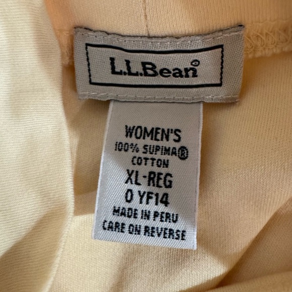L.L. Bean Elegant Cotton Yellow Long Sleeve Women's Top Size XL - Picture 6 of 7